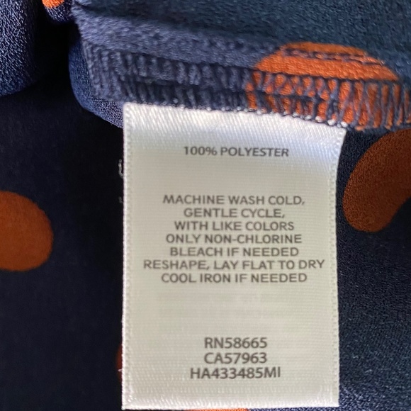 Halogen Polka Dot Long Sleeve Blouse Size Medium - Picture 7 of 10